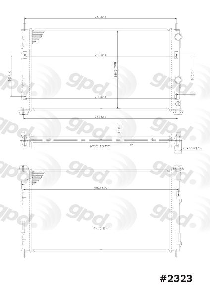 2001-2006 Dodge Stratus Radiator (Global Parts)