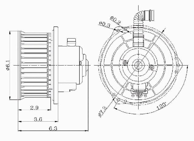1995-1997 Subaru Legacy HVAC Blower Motor (Global Parts)