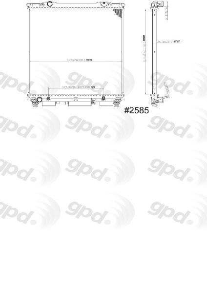 2003-2006 Kia Sorento Radiator (Global Parts)