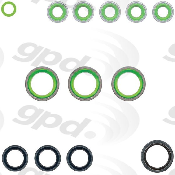 2014-2022 Jeep Cherokee A/C System O-Ring and Gasket Kit (Global Parts)