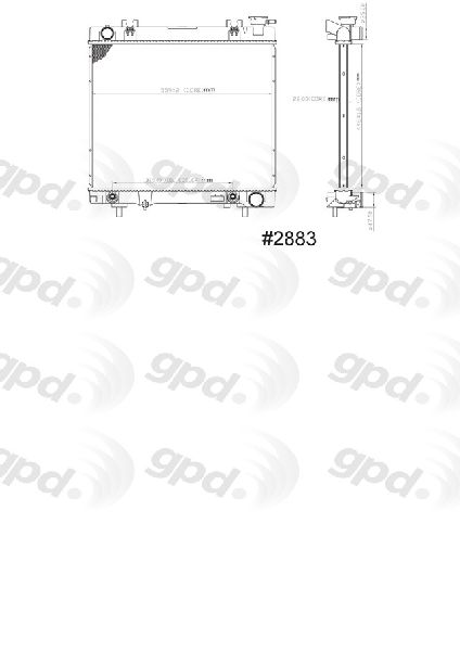 2007 Dodge Dakota Radiator (Global Parts)