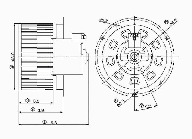 2003-2005 Lincoln Aviator HVAC Blower Motor - Rear (Global Parts)