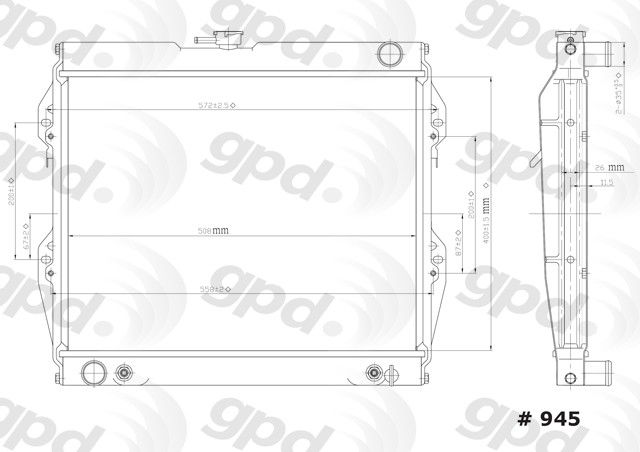 1984-1991 Toyota 4Runner Radiator (Global Parts)
