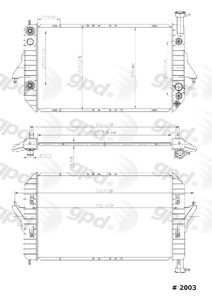 1998-2005 Chevrolet Astro Radiator (Global Parts)
