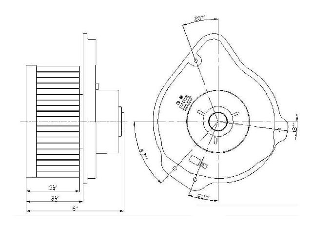 1998-2000 Volvo V70 HVAC Blower Motor (Global Parts)