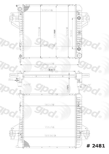 2002-2006 Jeep Liberty Radiator (Global Parts)