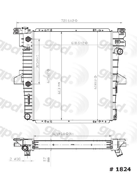 1996-1999 Ford Explorer Radiator (Global Parts)