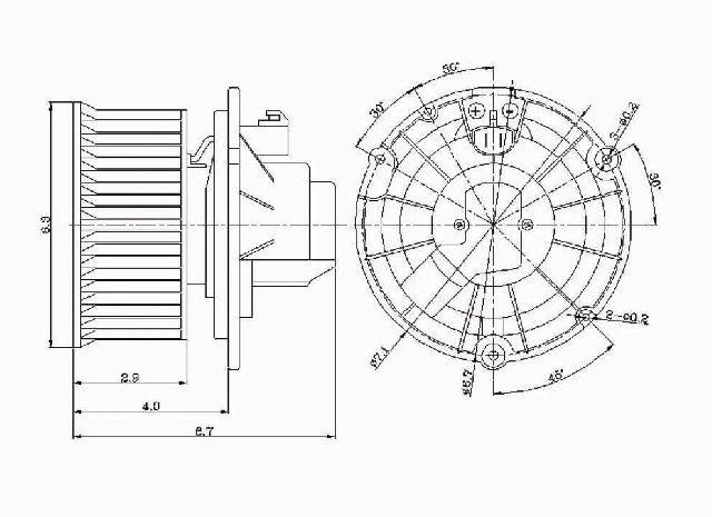 2000-2006 Lincoln LS HVAC Blower Motor (Global Parts)