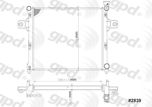 2006-2010 Jeep Commander Radiator (Global Parts)