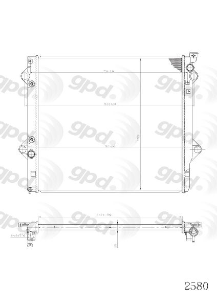 2007-2014 Toyota FJ Cruiser Radiator (Global Parts)