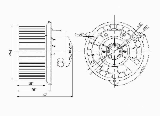 2001-2005 Kia Rio HVAC Blower Motor (Global Parts)