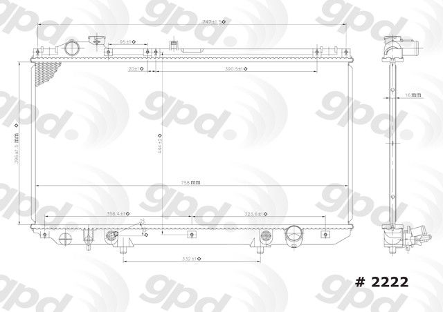 1998-2000 Lexus GS400 Radiator (Global Parts)