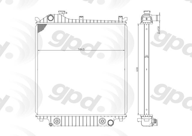 2007-2010 Ford Explorer Radiator (Global Parts)