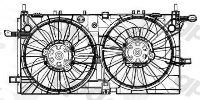 2006-2007 Saturn Relay Engine Cooling Fan Assembly (Global Parts)