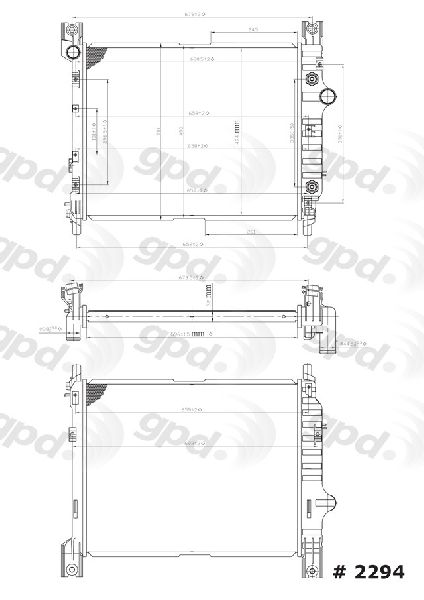 2000-2003 Dodge Durango Radiator (Global Parts)