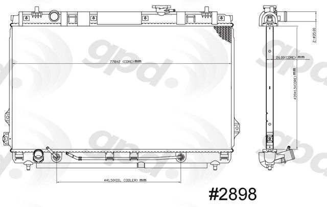 2006-2010 Kia Sedona Radiator (Global Parts)