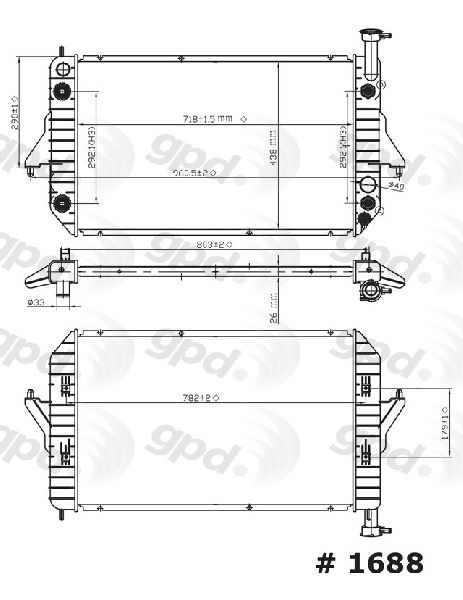 1995 Chevrolet Astro Radiator (Global Parts)