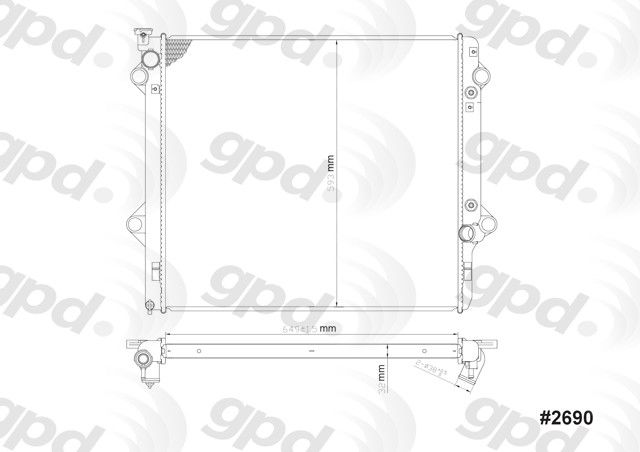 2003-2009 Lexus GX470 Radiator (Global Parts)