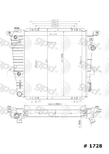 1995-1997 Ford Explorer Radiator (Global Parts)