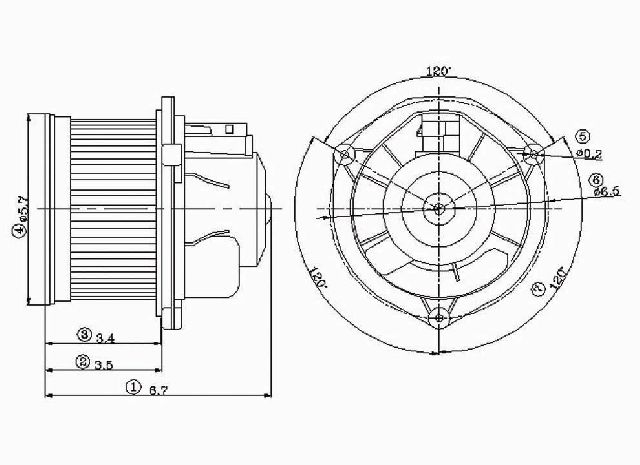1995-2005 Chevrolet Cavalier HVAC Blower Motor (Global Parts)