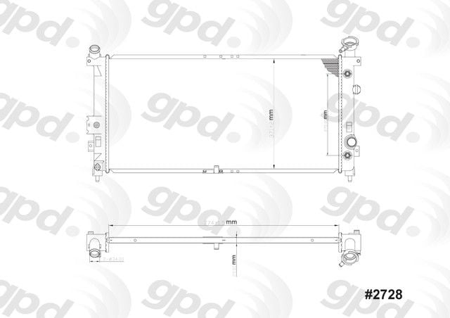 2005-2006 Saturn Relay Radiator (Global Parts)