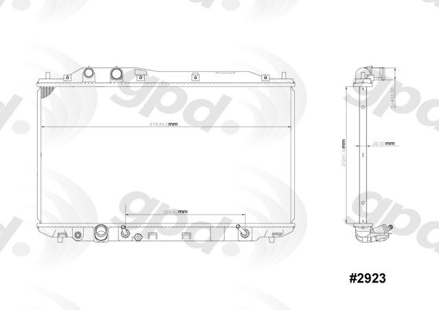 2006-2011 Honda Civic Radiator (Global Parts)
