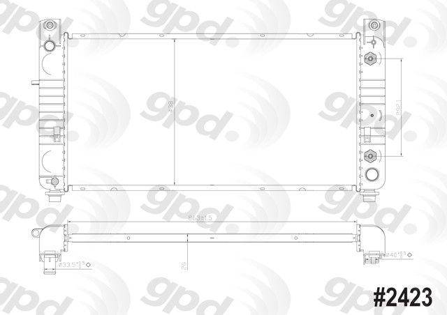 2014 Chevrolet Suburban Radiator (Global Parts)