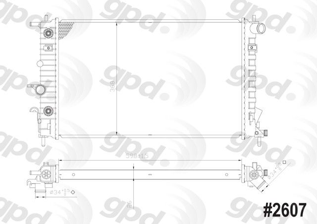 2002-2005 Saturn L300 Radiator (Global Parts)