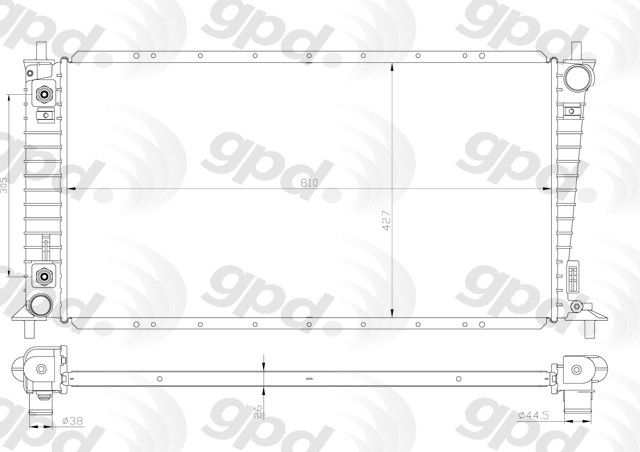 2003-2006 Lincoln Navigator Radiator (Global Parts)