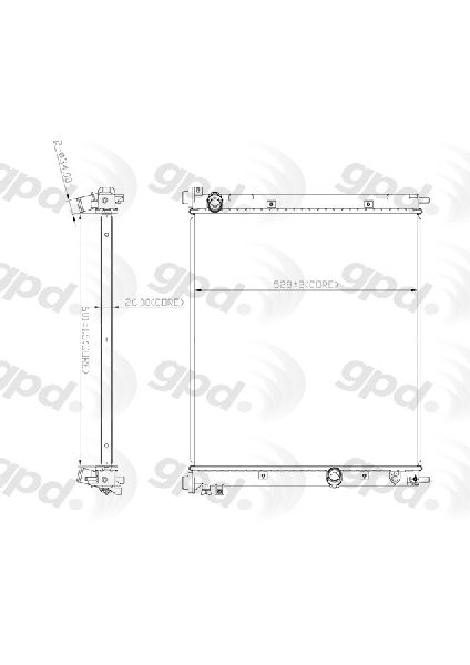 2005-2009 Cadillac STS Radiator (Global Parts)