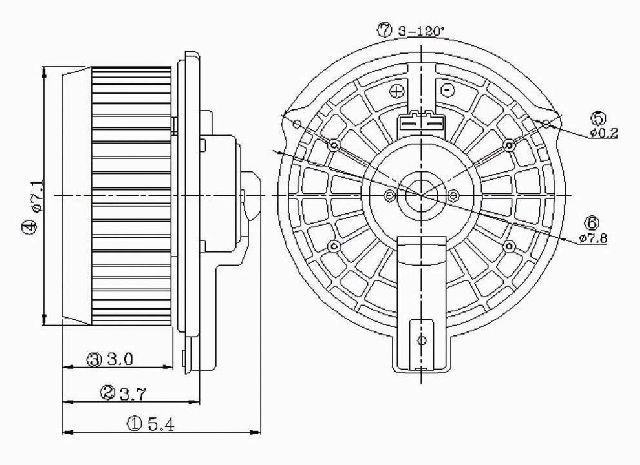 2001-2005 Lexus GS430 HVAC Blower Motor (Global Parts)