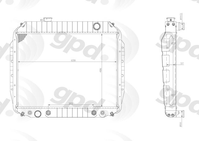1978-1979 Ford F-150 Radiator (Global Parts)