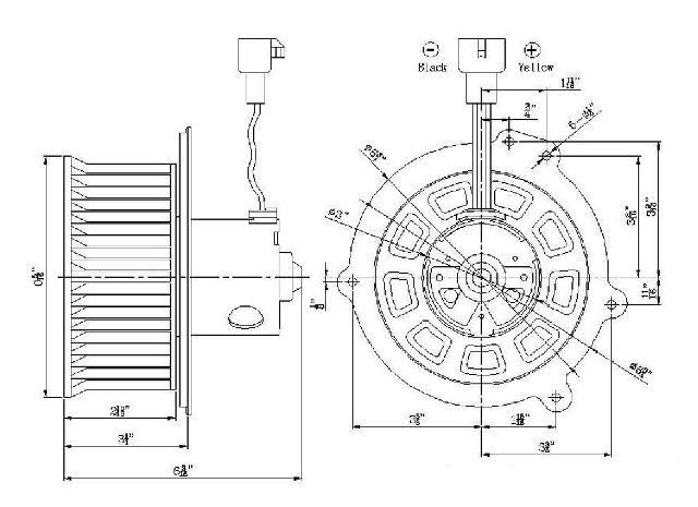 1993-1998 Mercury Villager HVAC Blower Motor - Front (Global Parts)