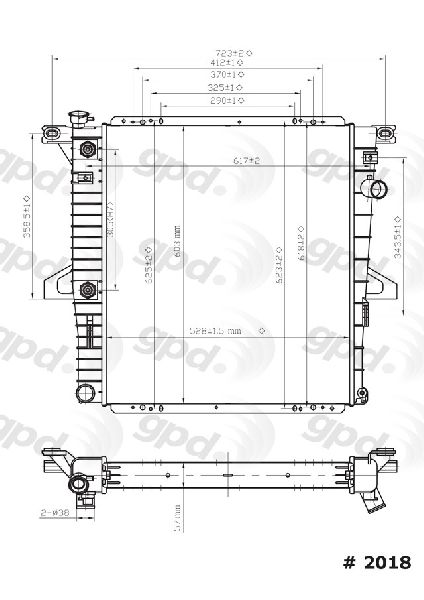1997-1999 Ford Explorer Radiator (Global Parts)