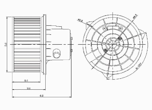 2004-2006 Kia Amanti HVAC Blower Motor (Global Parts)