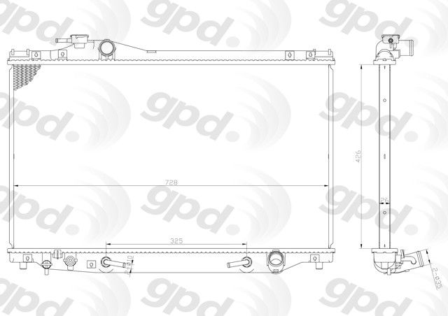 1992-1996 Lexus SC300 Radiator (Global Parts)
