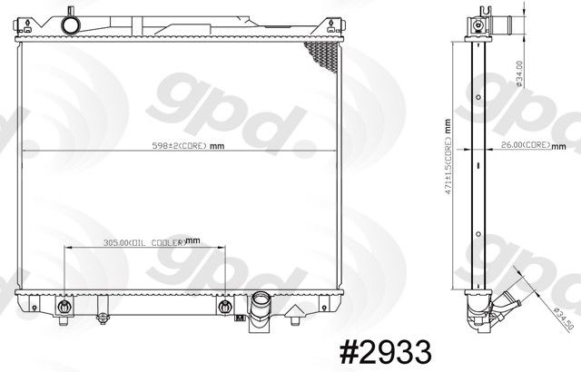 2004-2006 Suzuki XL-7 Radiator (Global Parts)
