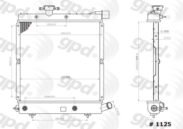 1990-1992 Dodge Caravan Radiator (Global Parts)
