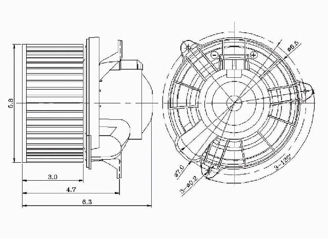 2003-2011 Lincoln Town Car HVAC Blower Motor (Global Parts)
