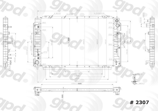 2008, 2007, 2006, 2005, 2004, 2003, 2002, 2001 Ford Escape Radiator