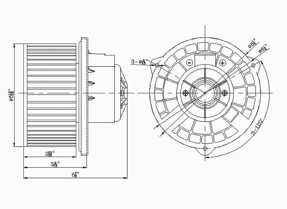 2003, 2002, 2001, 2000 Kia Spectra HVAC Blower Motor