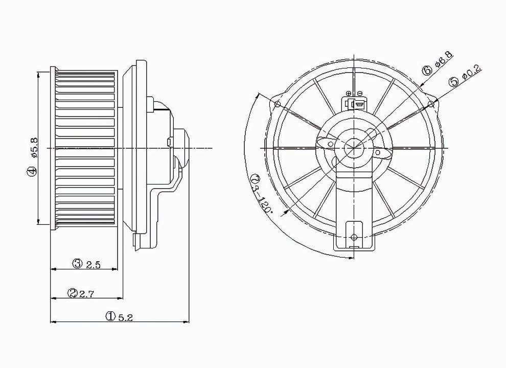 1997, 1996, 1995, 1994, 1993 Geo Prizm HVAC Blower Motor
