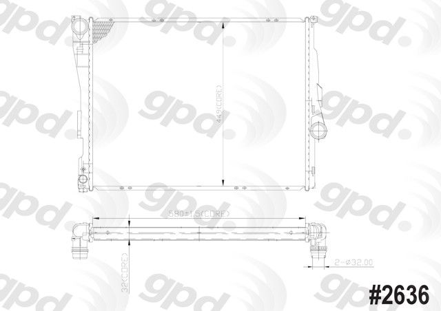 2003-2009 BMW 320i Radiator Global Parts