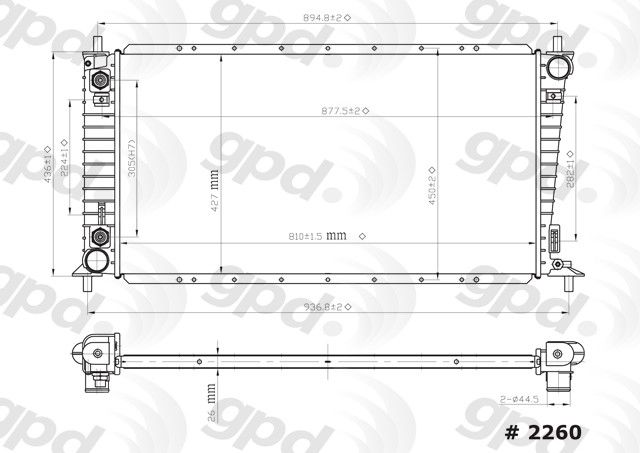 2004, 2003, 2002, 2001, 2000, 1999 Ford F-150 Radiator