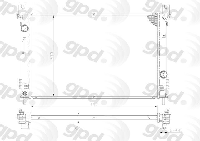 2006, 2005, 2004 Chrysler Pacifica Radiator