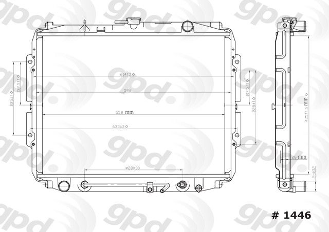 1997, 1996, 1995, 1994, 1993, 1992, 1991 Isuzu Rodeo Radiator