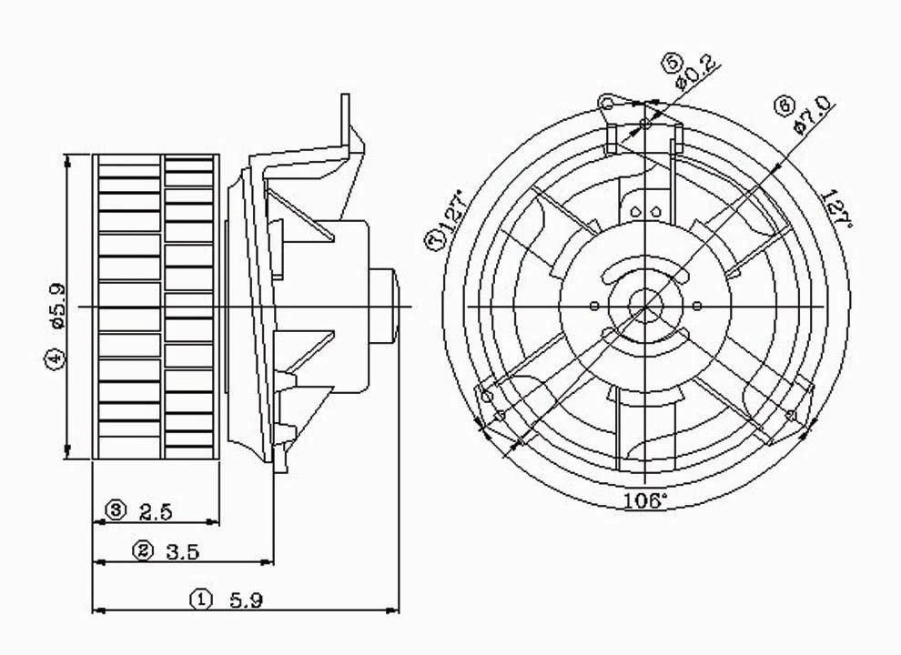 2000, 1999, 1998, 1997 Chrysler Intrepid Voyager HVAC Blower Motor
