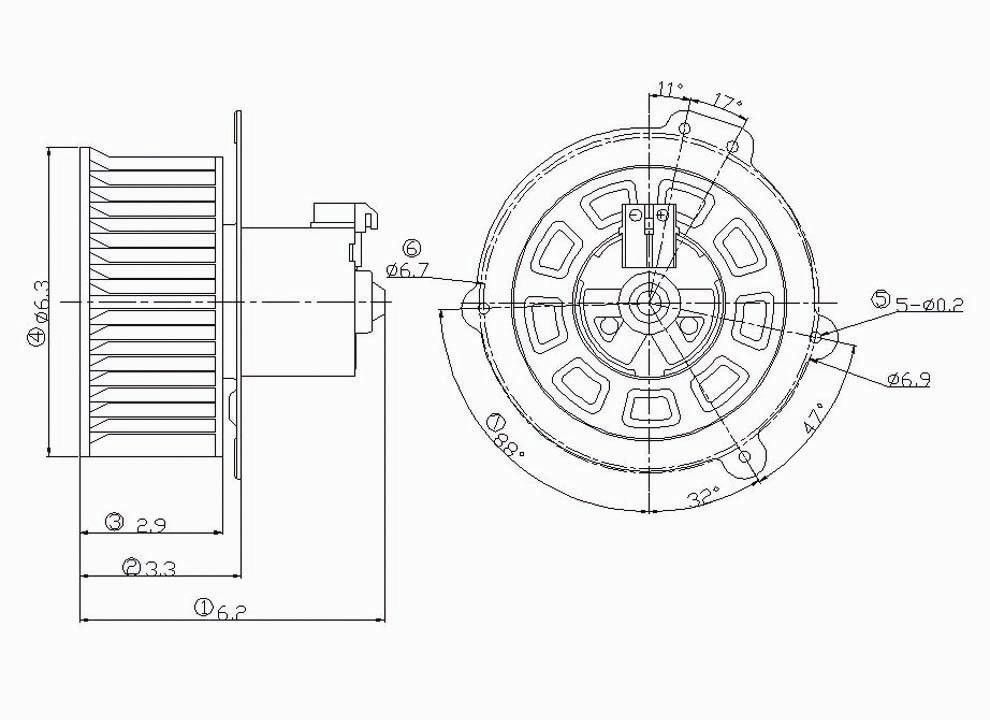 2003, 2002, 2001, 2000, 1999 Ford Windstar HVAC Blower Motor
