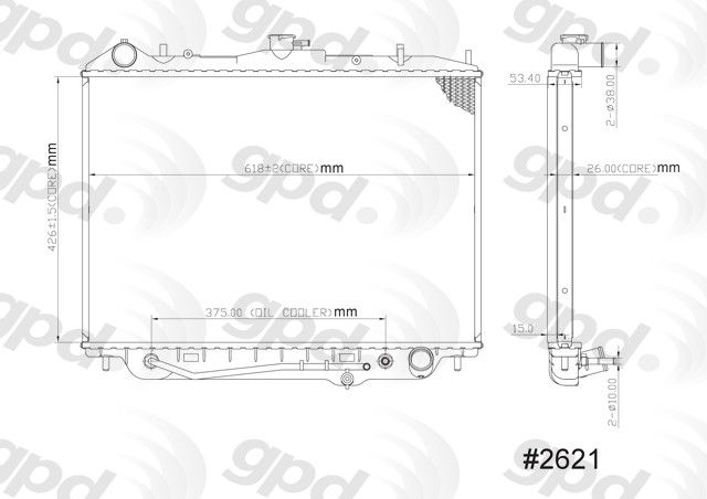 1999, 1998 Isuzu Rodeo Radiator
