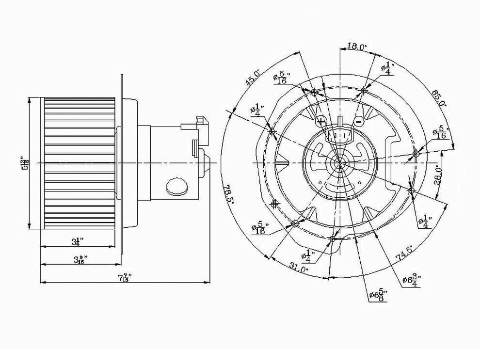 1998, 1997, 1996, 1995, 1994, 1993, 1992, 1991, 1990, 1989, 1988, 1987, 1986 Ford F-150 HVAC Blower Motor